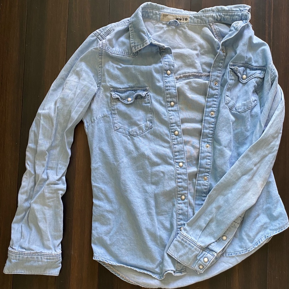 TopShop Jean Button Up